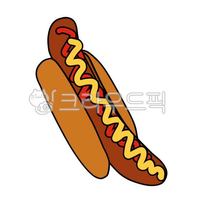 Sausage,bread,hot dog,fast food,junk food,food,illustration,clip art,street food,ketchup,mustard,mustard,sausage