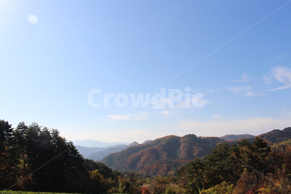 산,전경,하늘,강원도산골,구름,자연,풍경,nature,landscape,tree,나무,plant,식물,fir,전나무,outdoors,옥외