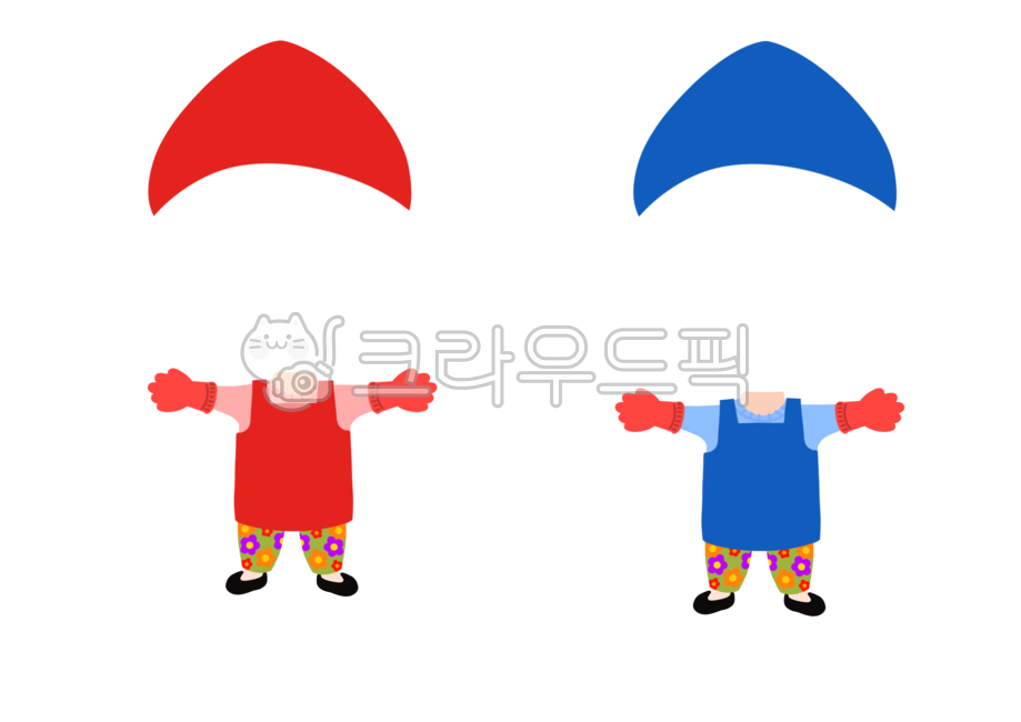 앞치마,앞치마합성도안,몸빼바지,머리두건,요리복장,합성도안