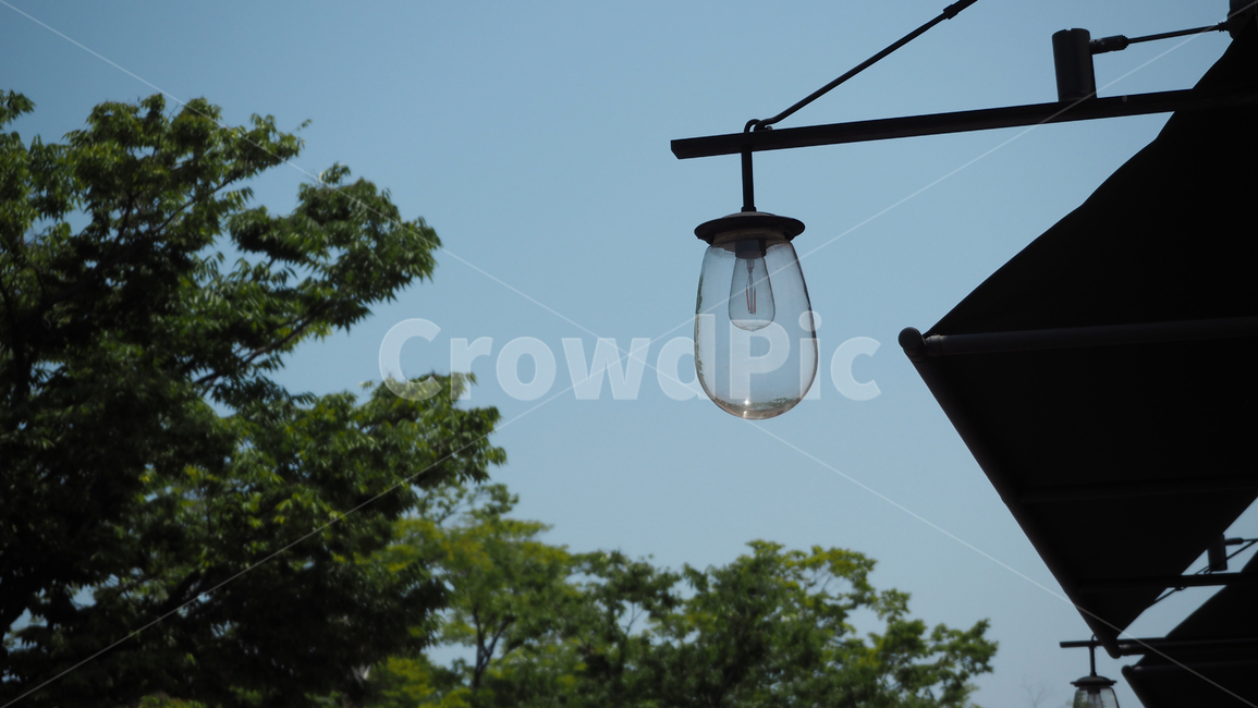 가로등,푸른하늘,sky,streetlight,나뭇가지