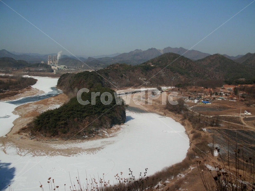 강원도,영월,한반도지형,겨울,눈,아름다운,눈내린바다