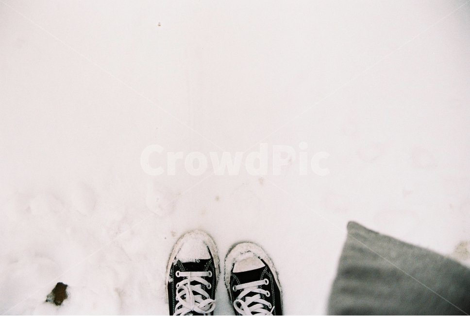 겨울,눈,혼자,신발,필름사진,겨울,계절,winter,season