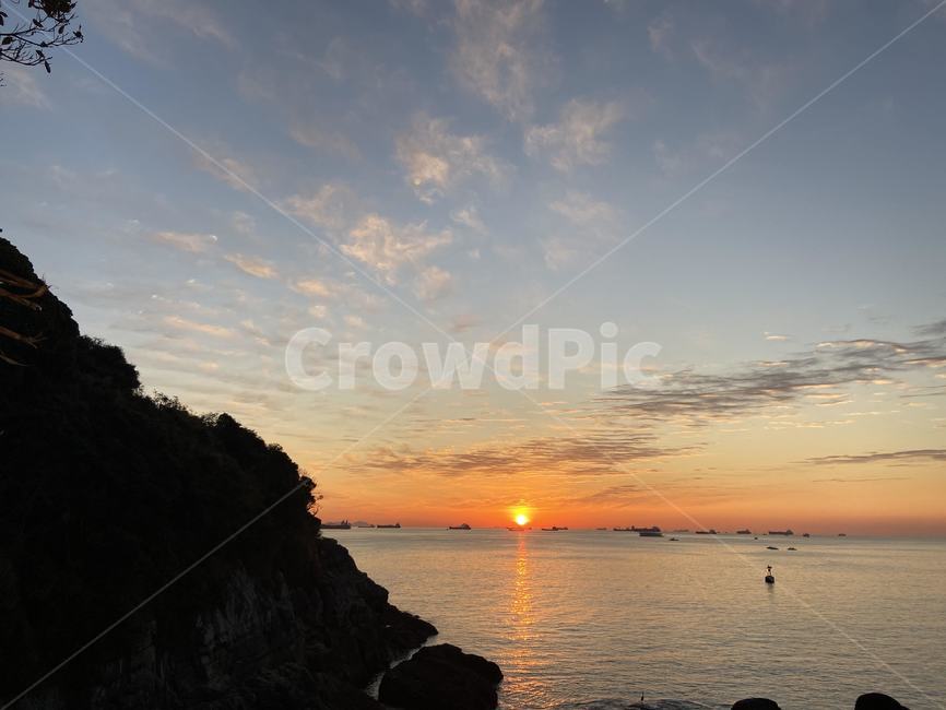 자연,바다,일출,nature,sunset,붉은,sky,하늘