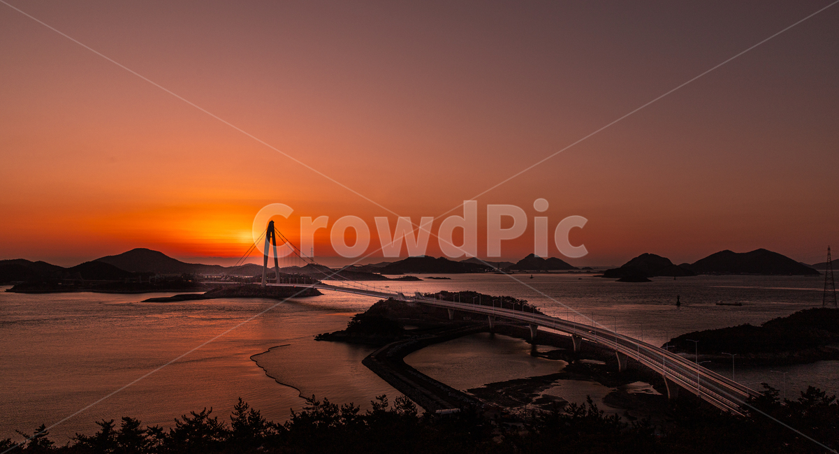 nature,자연,황혼,일몰,하늘,sky,붉은하늘,바다,고군산대교,자연,풍경,nature,landscape