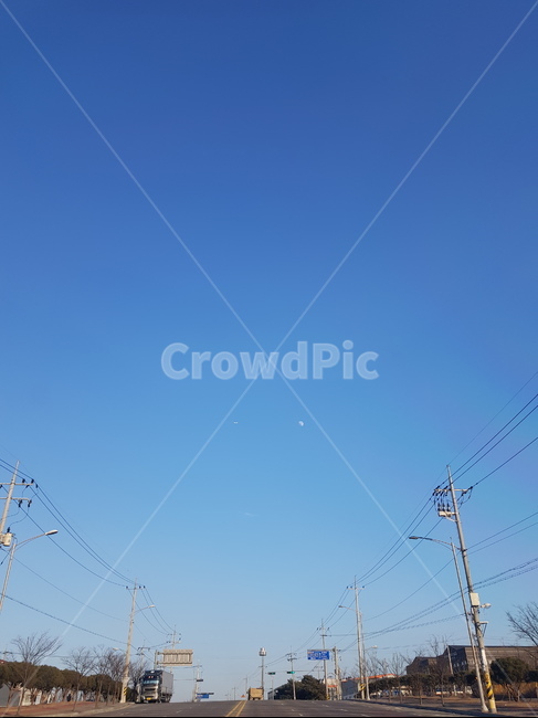 하늘,구름,풍경,자연,도로,맑음,나무,sky,road,cloud
