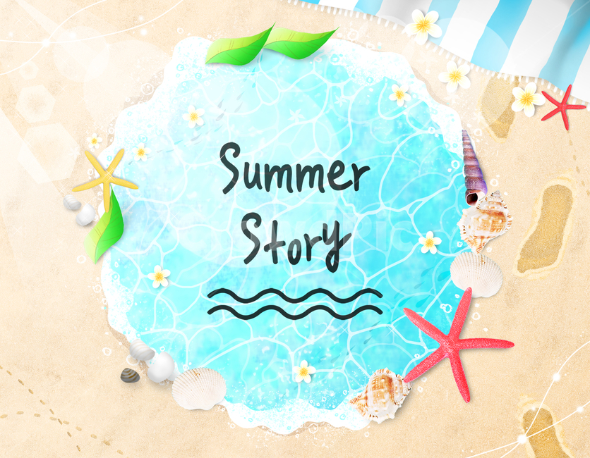 conch,wave,summer,sand,footprint,ocean,sandy beach,swimming pool,Hawaiian Flower,clam,Emotion,starfish