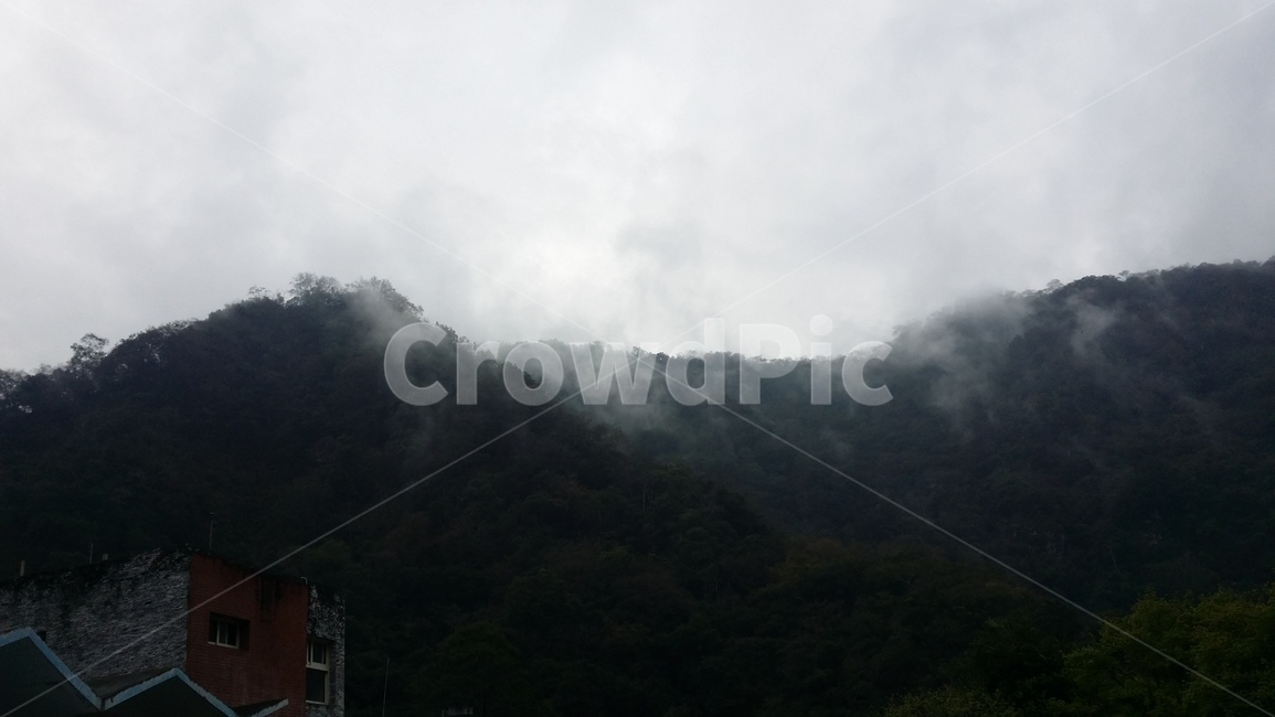 산,안개,자연,흐린하늘,흐림,풍경
