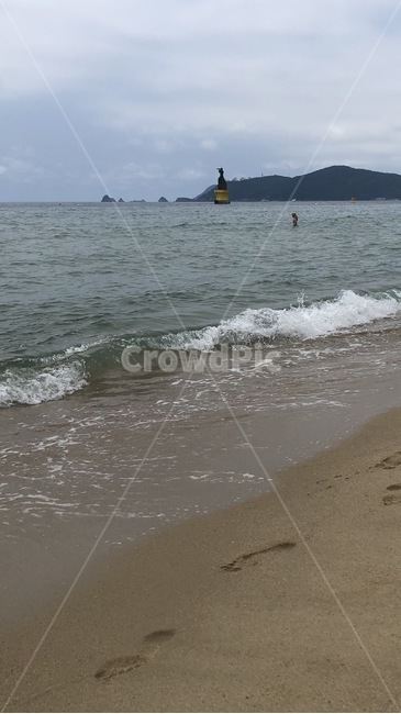 파도,해수욕장,바다,해변,발자국