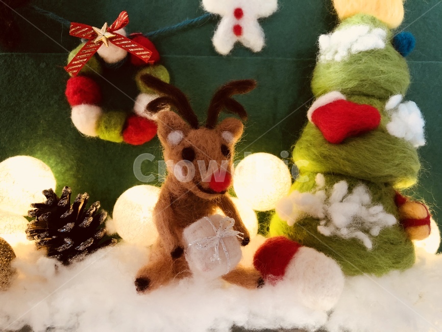크리스마스,크리스마스트리,크리스마스장식,양모펠트,사슴,메리크리스마스,성탄절,merry christmas