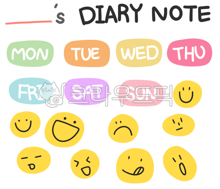 Diary,Diary decoration,Note,Dakku,Mon,Tue,Wed,Thu,Fri,Sat,Sun,Day of the week,Mon,Tue,Wed,Thu,Fri,Sat,Sun,Diary,Note,Monday,Tuesday,Wednesday,Thursday,Friday,Saturday,Sunday,Emoticon,Face,Expression,Smile,Handwriting,Stick