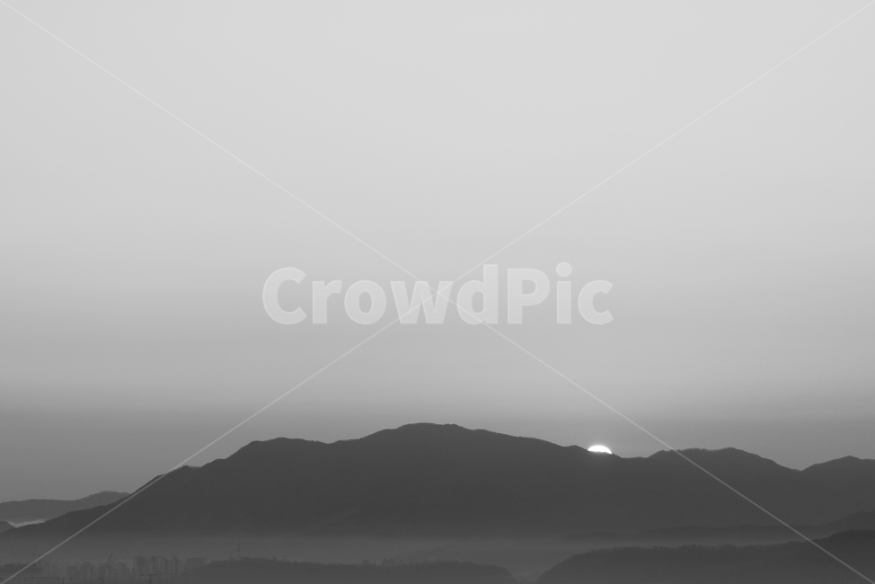 흑백,산,일출,해,배경화면,landscape,자연,풍경,nature,landscape,한국자연풍경,한국자연경관,korea nature landscape,흑백,모노톤,monochrome,black and white,outdoors,옥외