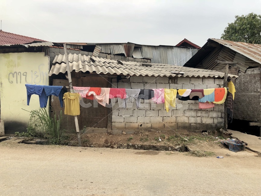 라오스,laos,농촌,빨래,집,시골