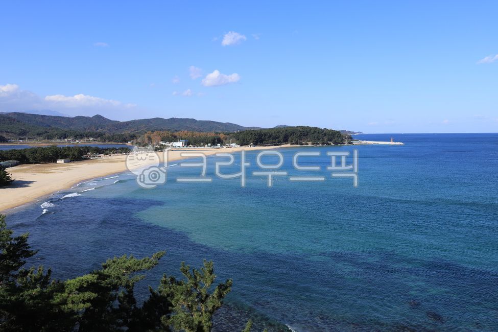 화진포,화진포해수욕장,고성,해변,바다,해수욕장,모래사장,강원도,동해안,나무,숲,파도,수평선,하늘,구름,모래,등대,자연,옥외,해안선,물,coast,nature,ocean,water,shoreline
