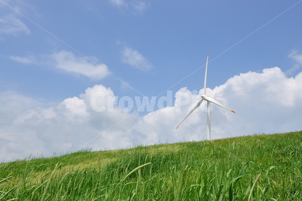 blue sky,bluesky,hope,sheep ranch,cloud,healing,vane,pasture,sky,rest,green,nature,Sky Ranch,feeling,excitement,grassland,wind generator,dream,Daegwallyeong,Wallpapers,landscape,wind power plant