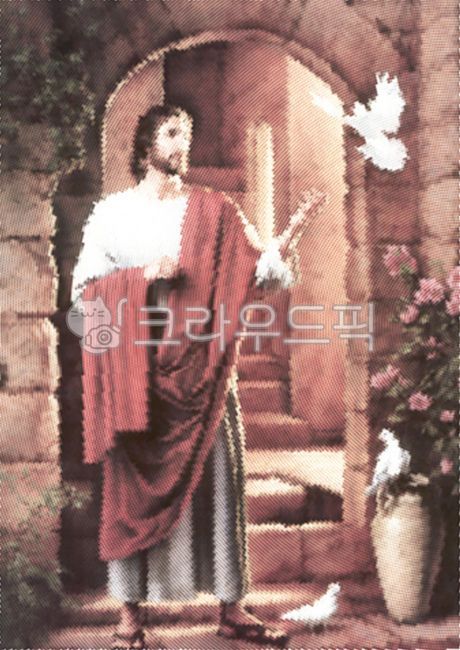 기독교,종교,성화,모자이크,사람,예수그리스도,예수,새,비둘기,일러스트,디자인소스,이미지소스,디자인,이미지,소스,세로,종교,신앙,religion,belief,faith