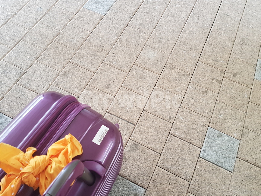 여행가방,캐리어,길,보도블럭,luggage