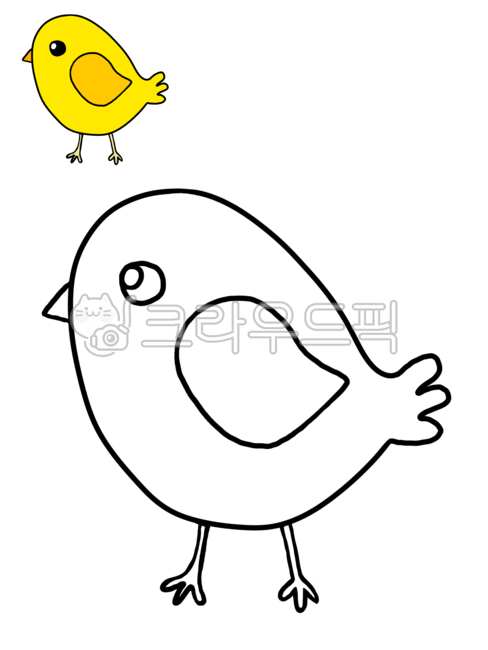 병아리,병아리일러스트,병아리색칠공부,병아리색칠,병아리그리기,색칠공부,유아그림,초등그림,색칠하기,동물,새,조류,노란색,그래픽,일러스트레이션,graphic,illustration