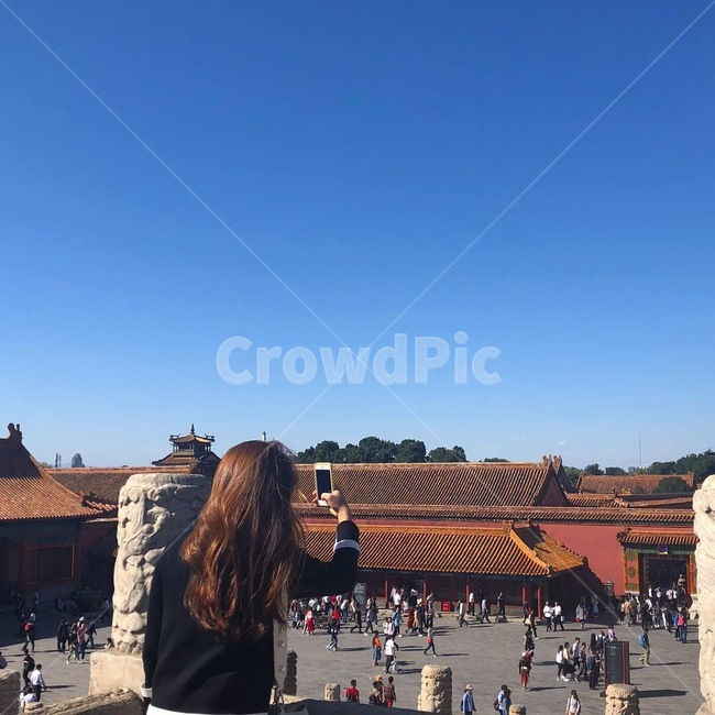 만리장성,하늘,하늘풍경,구름,여자,뒷모습,감성,휴가,휴식,감성사진,자금성,풍경
