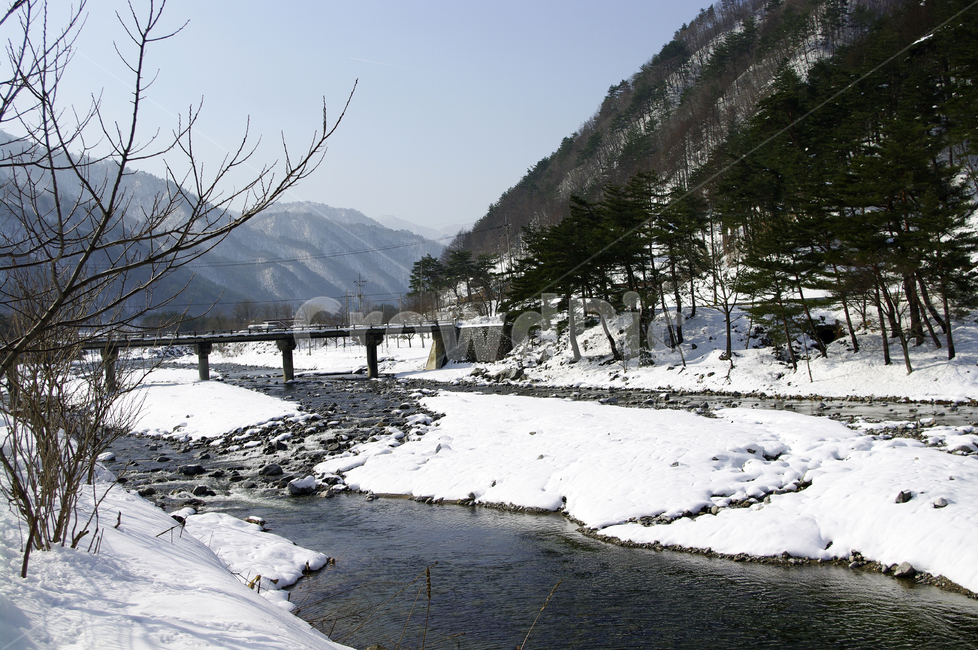 풍경,겨울,산,강,다리,설경,겨울,계절,winter,season