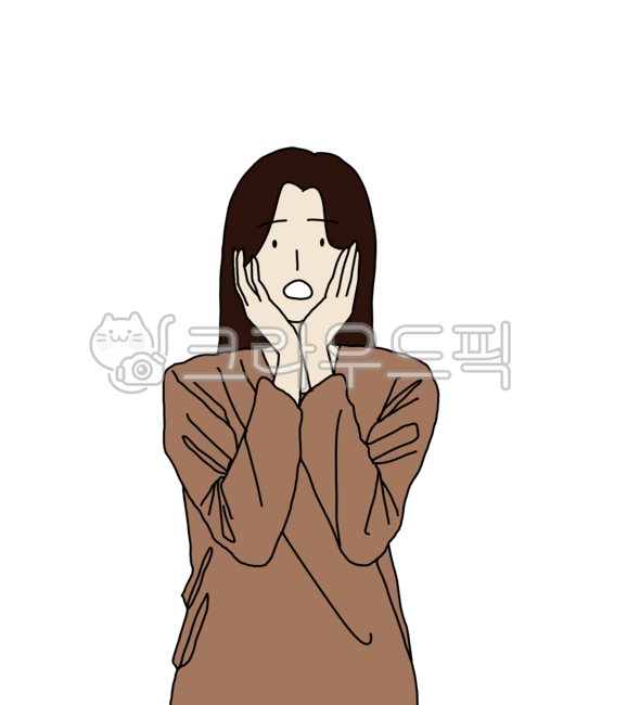 놀람, 놀란표정, 놀란일러스트, 경악, 깜짝, 사진,이미지,일러스트,캘리그라피 - B00작가