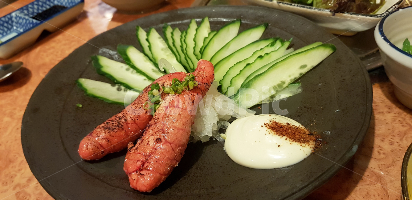 명란젓,명란,젓갈,술안주,안주,술집,food,오이,오이슬라이스,음식,요리,조리,식사
