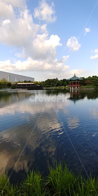 저녁,해질녁,nature,water,물,자연,풍경,구름,하늘,연못