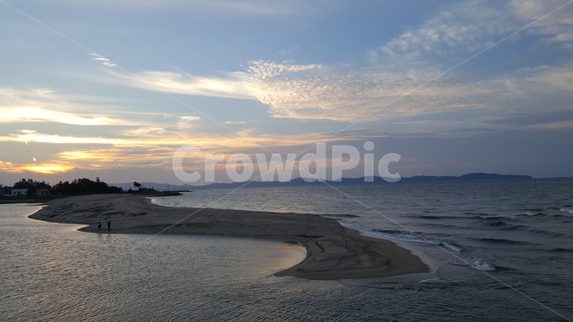 일본,바다,해질녁,노을,구름,자연,풍경,nature,landscape,soil,흙,outdoors,옥외