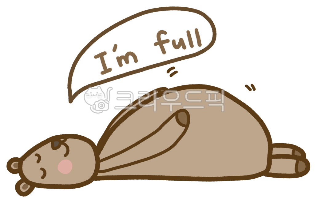 곰,배부름,음식,곰돌이,캐릭터,행복