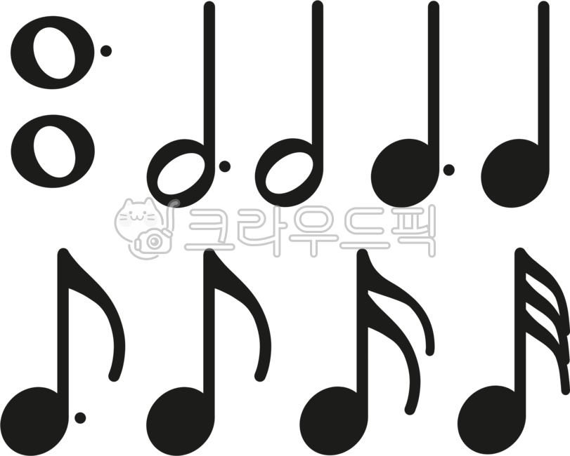 음표, 연주, 음표기호, 음악, 박자, 사진,이미지,일러스트,캘리그라피 - 마이미니드림작가