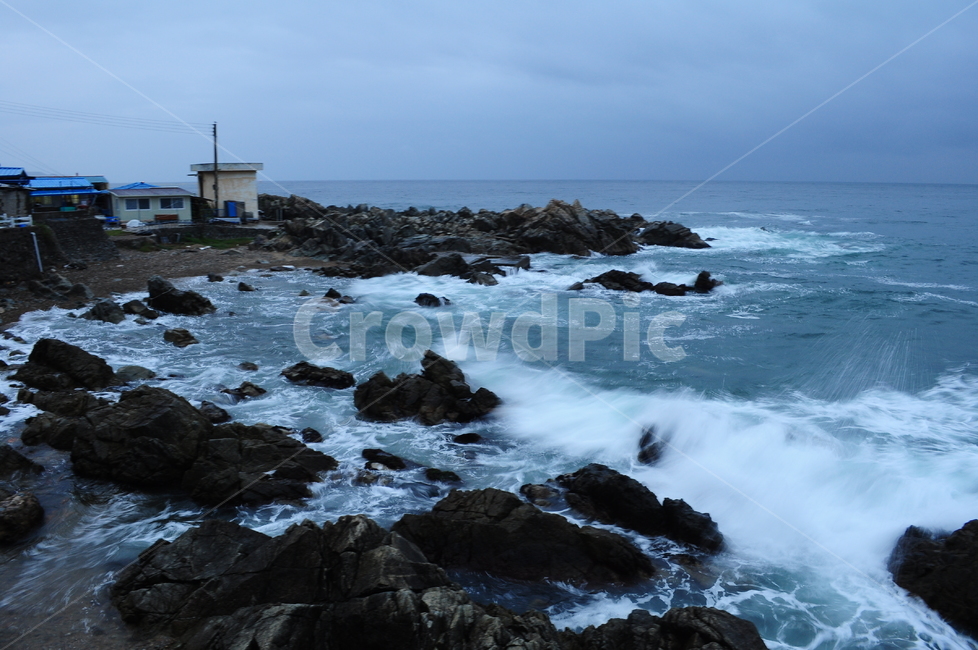 바다,흐린날,장노출,바위,파도,자연,풍경,nature,landscape,promontory,곶,outdoors,옥외,water,물,sea,ocean,대양