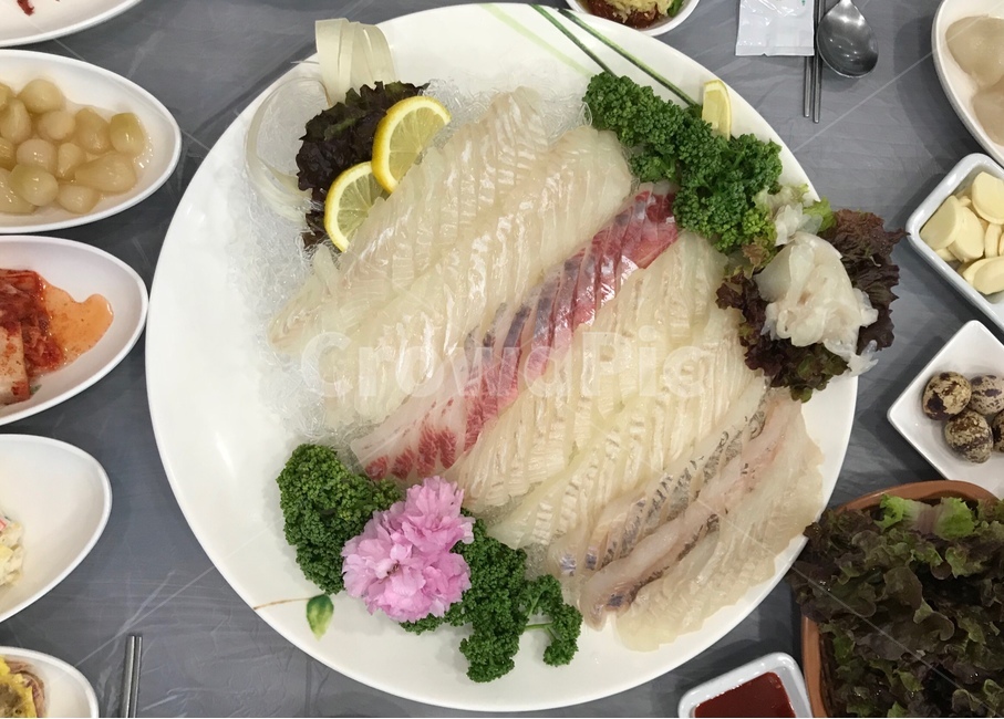 회,광어,우럭,강원도,생선,초장,와사비