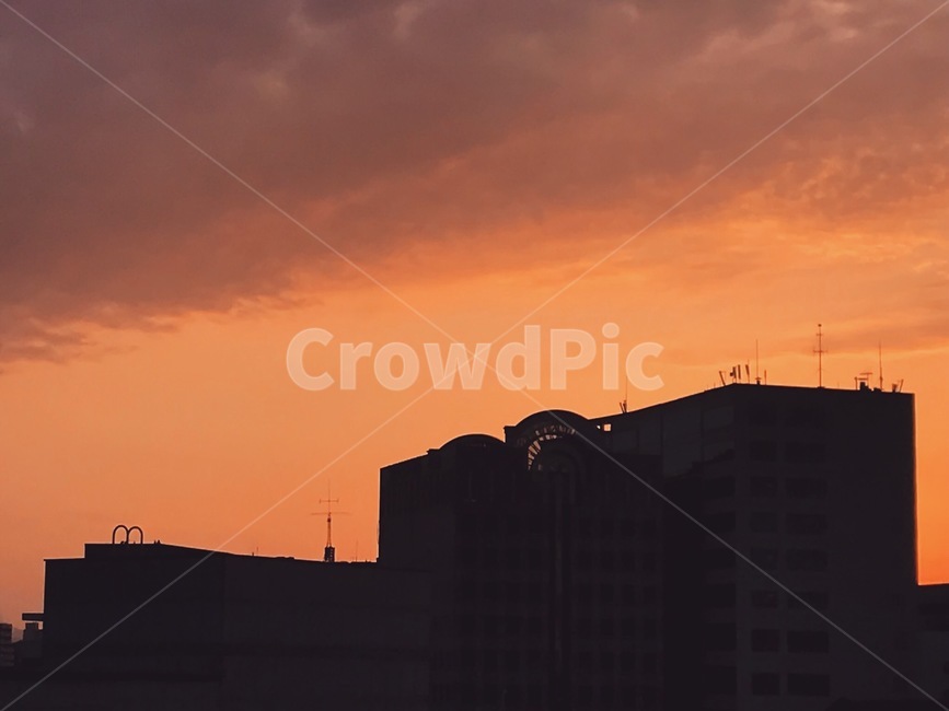 노을,저녁,sunset,하늘,역광,구름,도시,실루엣,그림자,silhouette,shadow