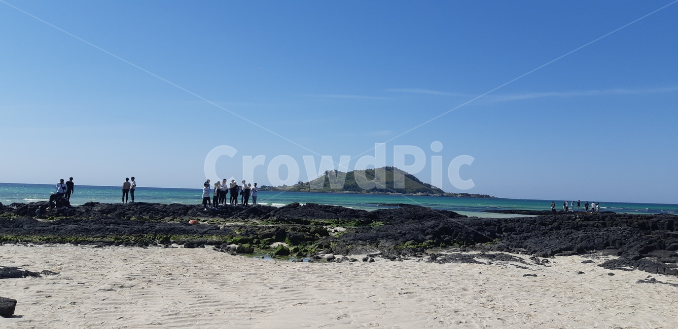 해수욕장,바다,제주도,해변,수평선,올레길,7코스,백사장,하늘,푸른색,맑음