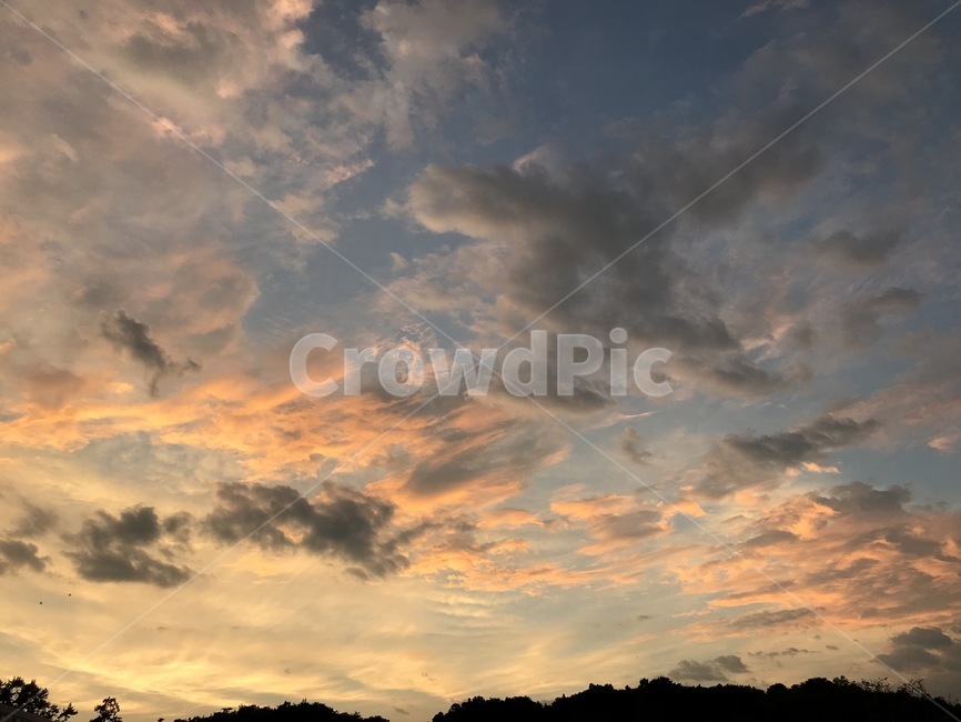 노을,하늘,구름,풍경,일몰,nature,자연,outdoors,옥외,weather,날씨,painting,그림,art,미술,cloud,sky,cumulus,적운