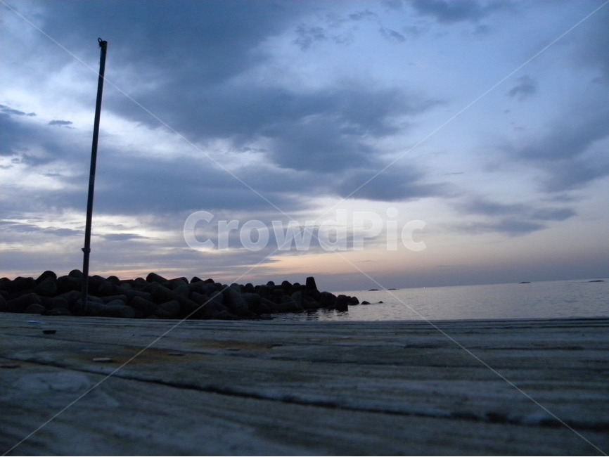 선착장,방파제,바다,정박,하늘,dock,breakwater,seawall,sea,ocean,sky,새벽,새벽녘,daybreak,dawn,자연,풍경,nature,landscape,architecture,건축물,building,건물,tower,탑,lighthouse,등대