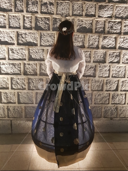 고궁,여자,한복,뒷모습,의복,의류,apparel,clothing,한국전통,한국문화,korean traditional,korean culture,한복,한국전통의상,hanbok,korean traditional clothes,사람,인물,인간,human,person,여성,여자,woman,female,lady