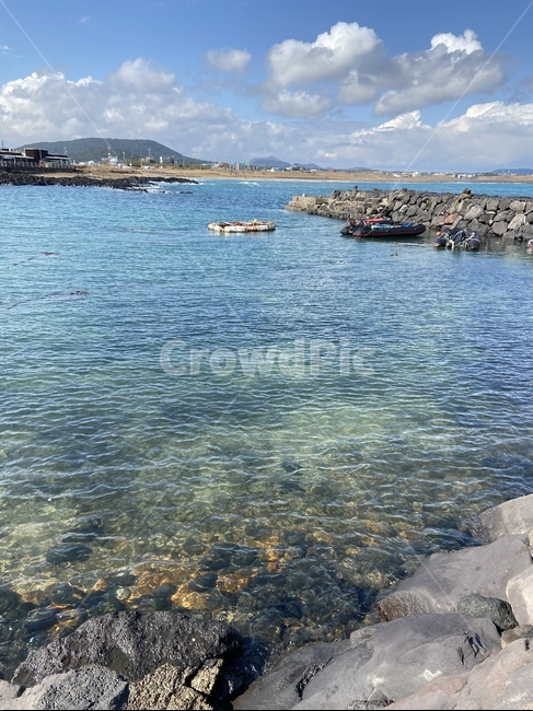 제주,맑음,풍경,해안,투명,water,물,nature,자연,outdoors,옥외,shoreline,해안선,sea,wave,boat
