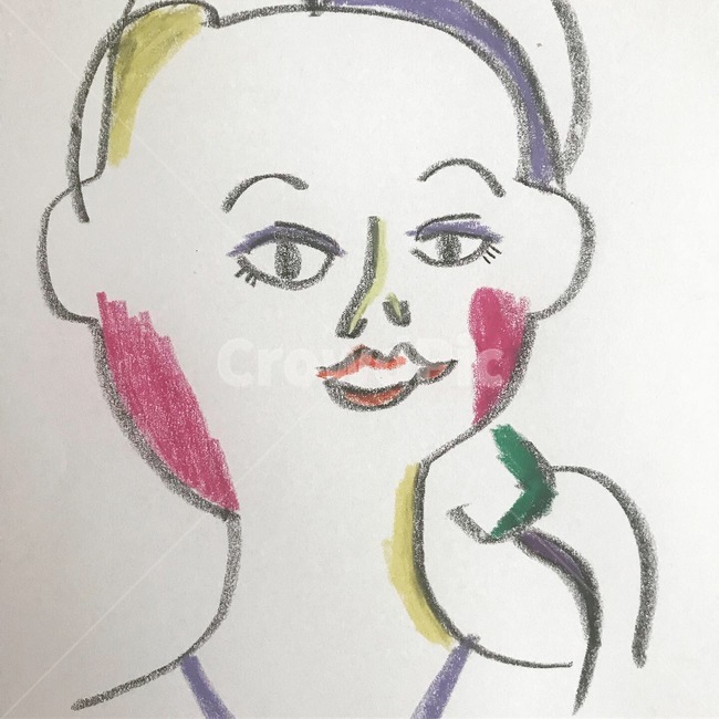 그림,초상화,홍조,얼굴,볼빨간