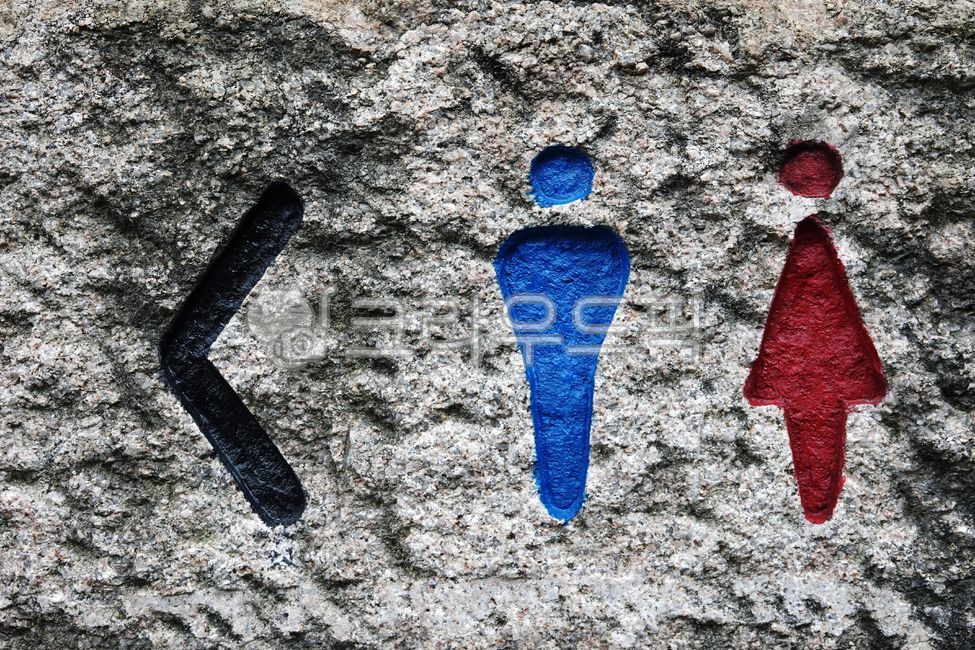symbol,information board,signpost,icon,sign,wc,stone,Red,rock,red,toilet,blue,female,male,restroom,direction