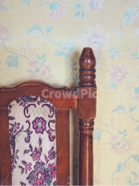 의자,chair,패턴,pattern,벽지,wallpaper,furniture,가구,꽃무늬,floral,vintage,빈티지,나무,원목,wood,레트로,retro