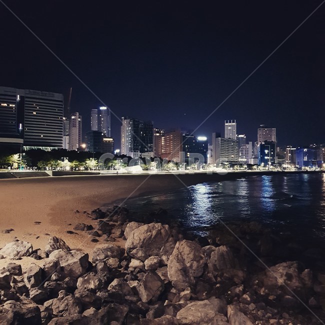 바다,해수욕장,해운대,밤바다,감성