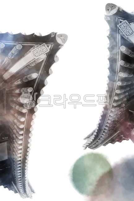 Ink wash painting,Hanok,Korean traditional house,Korean painting,Oriental painting,tile,tile roof,Korean house roof,tile house,paint spread,watercolor,brush stroke,hand drawing,Korean traditional background,ink spread,color spread,brush st