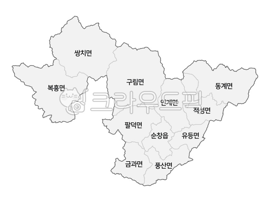 Sunchanggun administrative map,Sunchanggun Map,Sunchanggun,Sunchang,map,map of korea,Sunchang Map