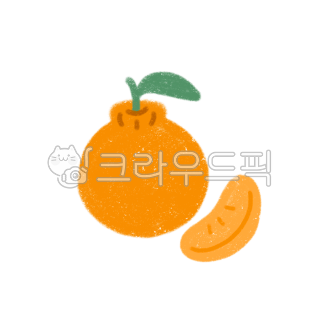 한라봉,한라봉일러스트,한라봉png,한라봉일러스트png,제주도,제주,과일,손그림,색연필그림,폴꾸스티커