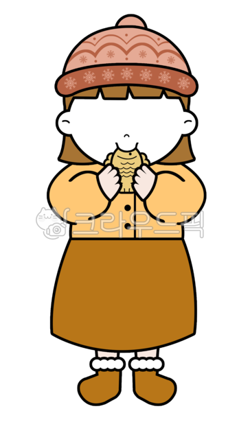 winter snack,ugg boots,skirt,fur hat,fish bread,winter,eat,girl,Girls