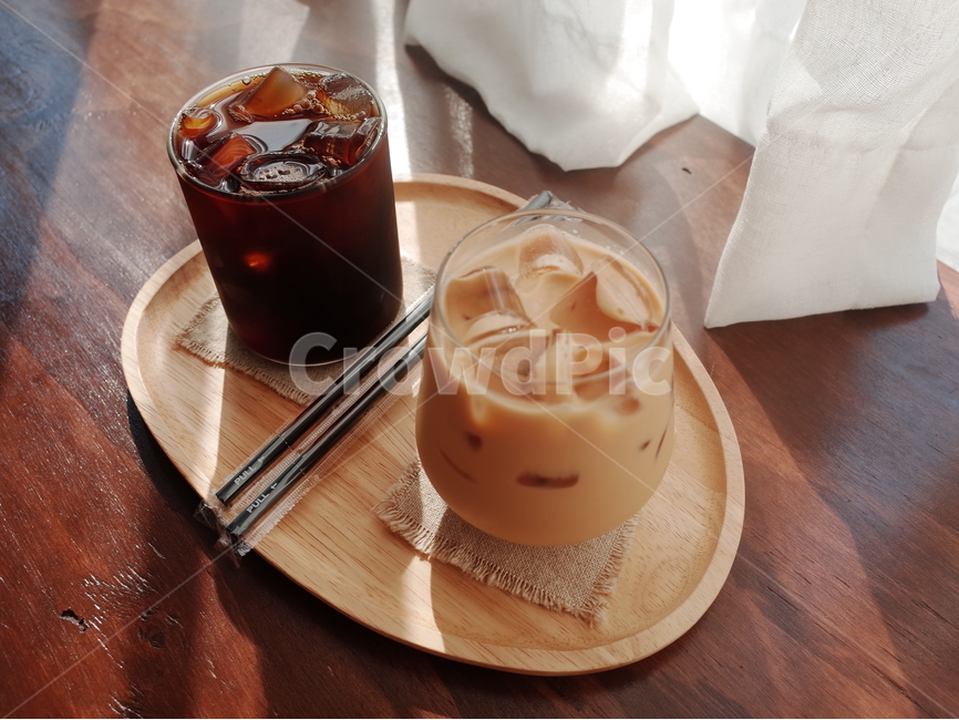 커피,아메리카노,빛,카페,나무,하얀커튼,밀크티,커피,카페,coffee,cafe