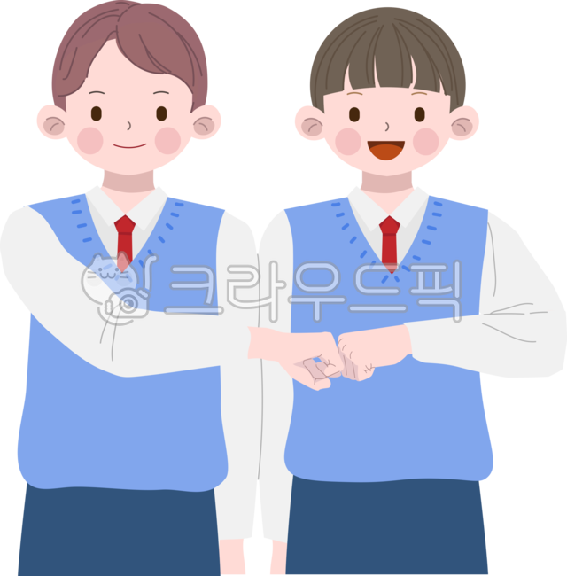 Cheering,friendship,student,Middle schooler,Gosam,fist,boy,middle School,test taker,uniform,3rd year of high school,man,high school student,student pose
