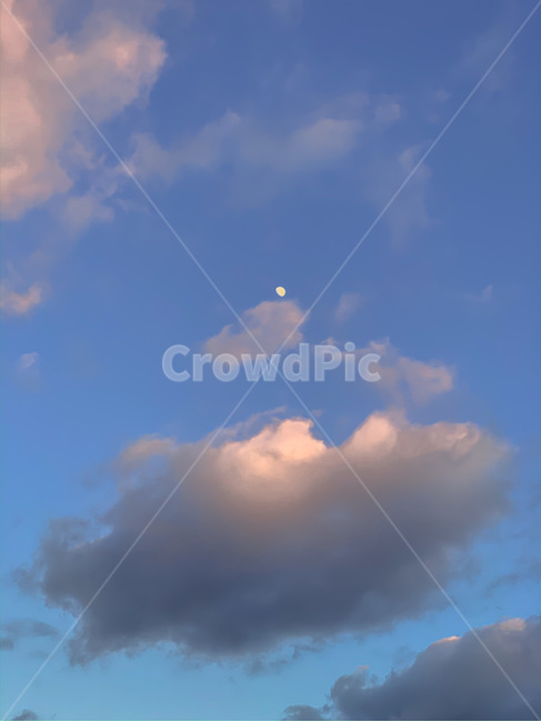 하늘,자연,sky,moon,달,구름,cloud,푸른하늘,nature