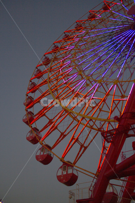고베,포트타워,관람차,kobe,porttower,일본,해외,외국,japan,oversea,world,하늘,저녁,밤,놀이기구