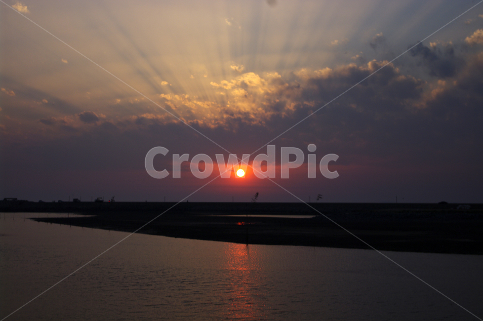 하늘,석양,노을,구름,빛,풍경,바다,sunset,안면도,꽃지해변,자연,풍경,nature,landscape,outdoors,옥외,sunlight,햇빛